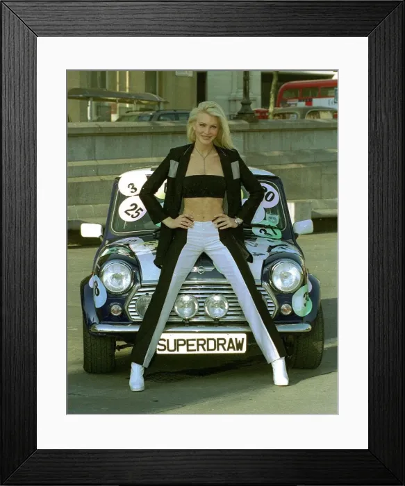 Framed Print : Wonderbra model Caprice Bourret helps promotes the 2nd anniversary of the National Framed Print : Wonderbra model Caprice Bourret helps promotes the 2nd anniversary of the National