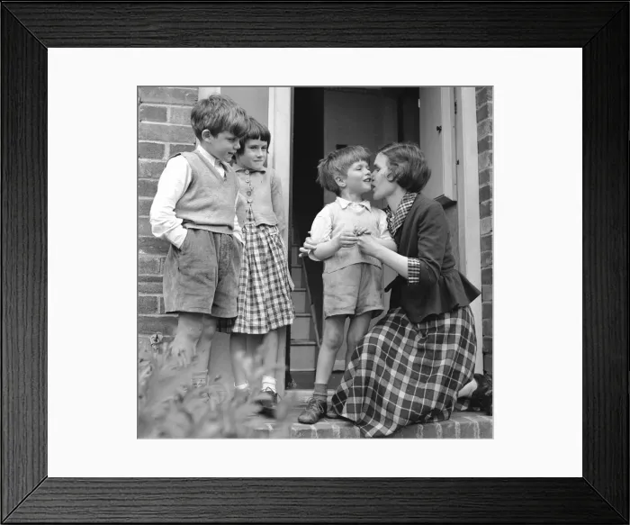 Framed Print : The happy faces of three little children - faces that their parents James Framed Print : The happy faces of three little children - faces that their parents James