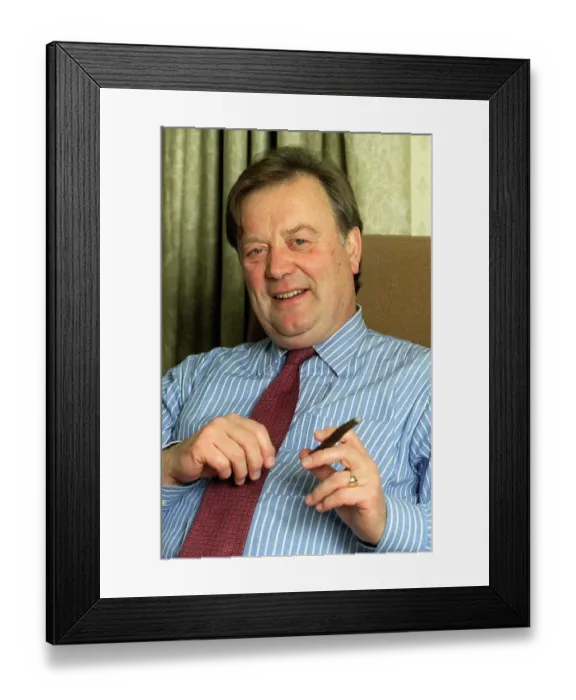 Framed Print : Kenneth Clarke MP December 1998 Pictured at his desk in his parliamentary Framed Print : Kenneth Clarke MP December 1998 Pictured at his desk in his parliamentary