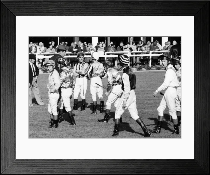 Framed Print : The race for the Jockeys Championship is still being contested strongly at Sandown Park Framed Print : The race for the Jockeys Championship is still being contested strongly at Sandown Park