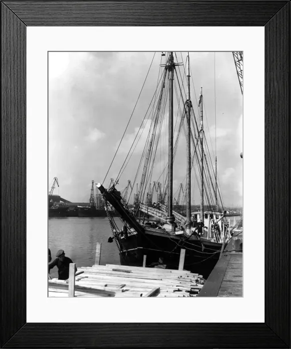Framed Print : The three-masted Danish schooner sailing ship Pax Framed Print : The three-masted Danish schooner sailing ship Pax