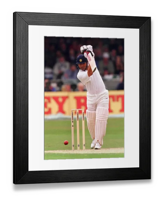 Framed Print : Sachin Tendulkar India hits another boundary during third test against England at Trent Framed Print : Sachin Tendulkar India hits another boundary during third test against England at Trent