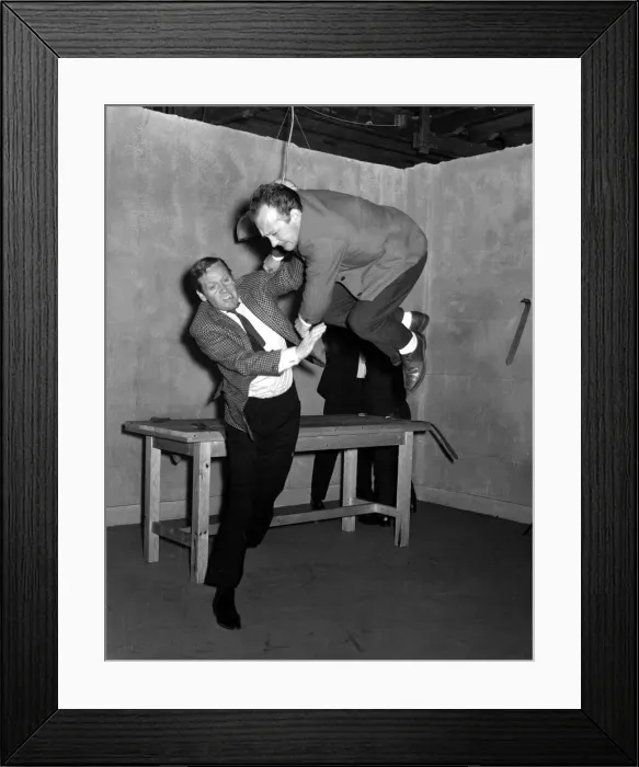 Framed Print : Actor Patrick McGoohan filming a new series of Danger Man at Shepperton Studios Framed Print : Actor Patrick McGoohan filming a new series of Danger Man at Shepperton Studios