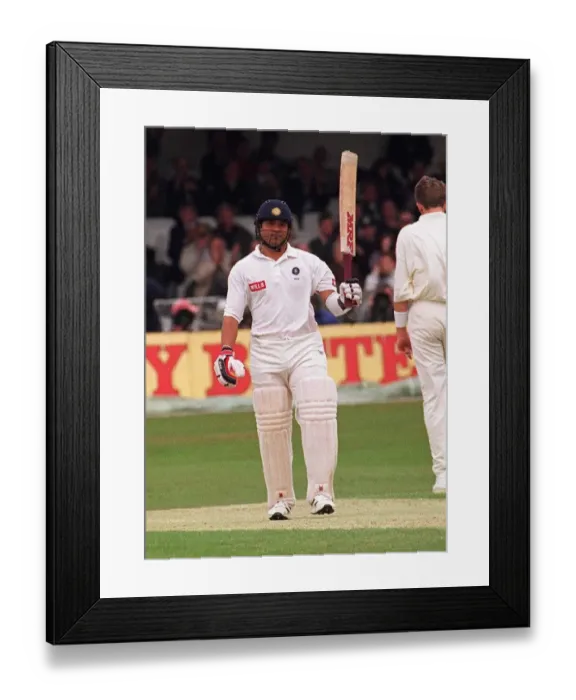 Framed Print : Sachin Tendulkar celebrates his fifty against England in the third test at Trent Bridge Framed Print : Sachin Tendulkar celebrates his fifty against England in the third test at Trent Bridge