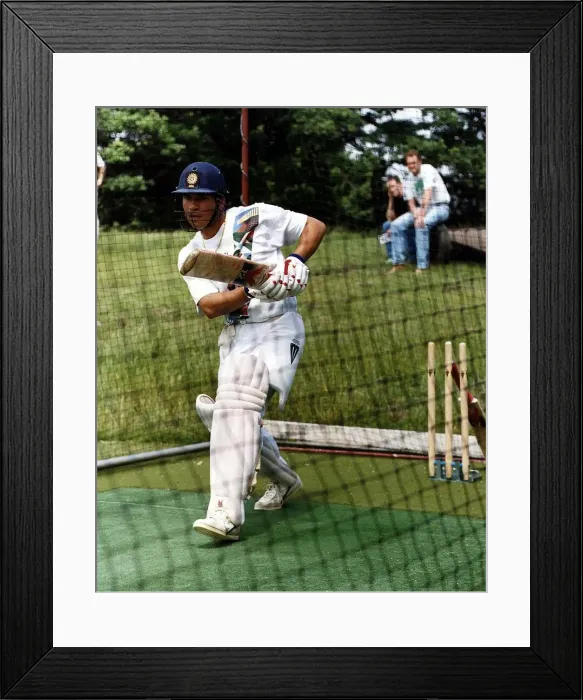 Framed Print : Sachin Tendulkar, first overseas signing for Yorkshire County Cricket Club