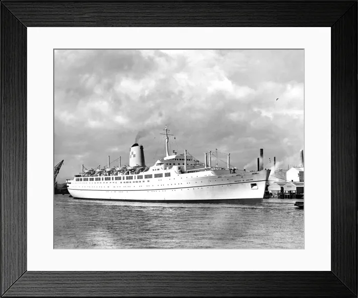 Framed Print : Under her own steam the new liner Empress of England ship (now called Ocean Monarch 1970 Framed Print : Under her own steam the new liner Empress of England ship (now called Ocean Monarch 1970