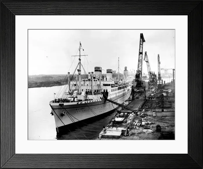 Framed Print : The Polish Liner Batory lies at Hebburn getting ready to make sail in 1951 Framed Print : The Polish Liner Batory lies at Hebburn getting ready to make sail in 1951