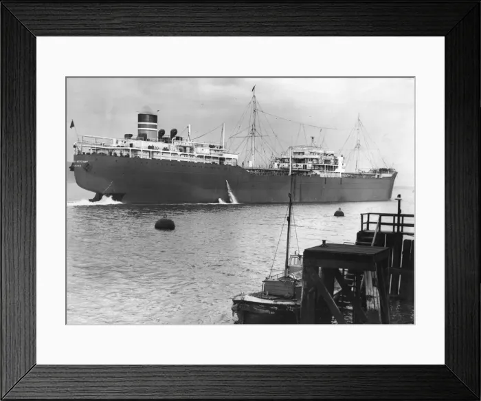 Framed Print : The Ship British Merchant, a tanker built at Swan Hunter and Wigham Richardson