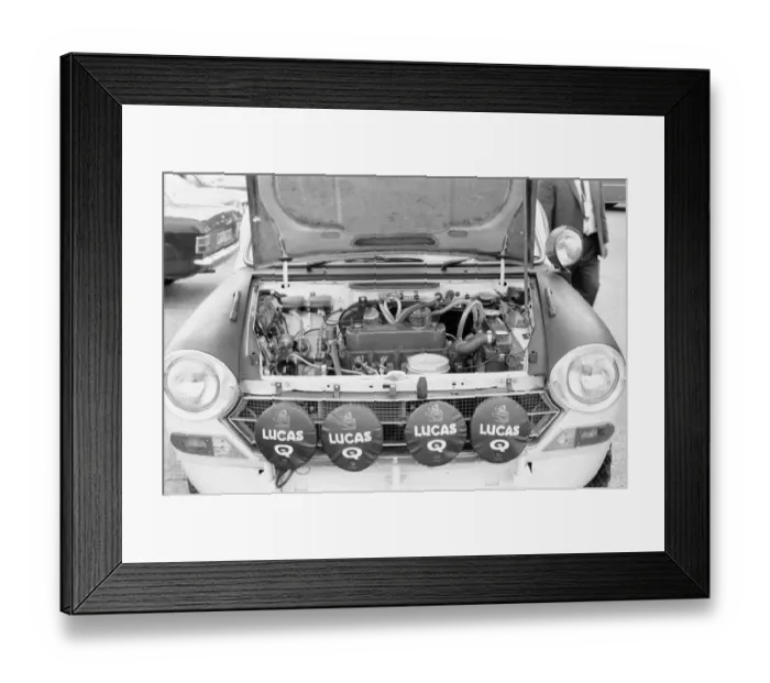 Framed Print : The engine bay of Peter Jopp B. L. M. C. 1800 ready for final inspection