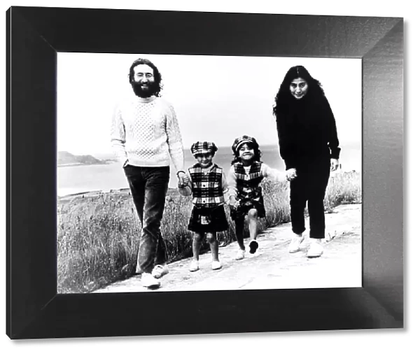 John Lennon and Yoko Ono with their children from previous marriages Julian Lennon 6