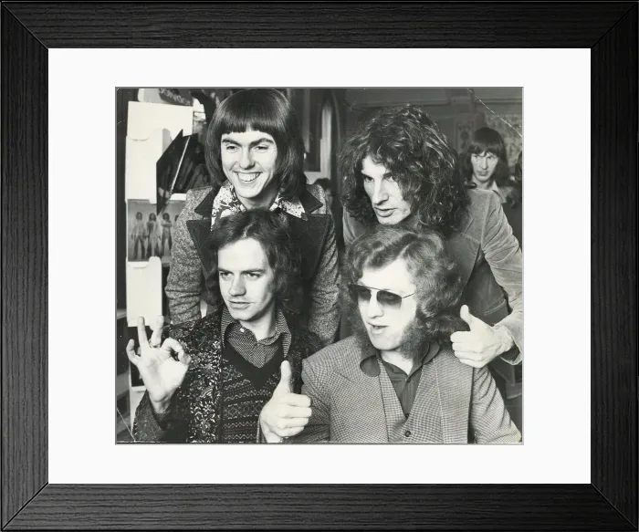 Framed Print : Thumbs up from the Black Country rock group Slade. 24 / 02 / 1975 Top - Dave Hill Framed Print : Thumbs up from the Black Country rock group Slade. 24 / 02 / 1975 Top - Dave Hill