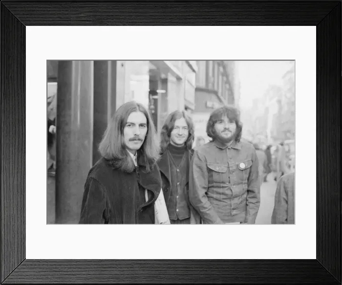 Framed Print : George Harrison leaves the Midland Hotel, New Street, Birmingham on his way to perform