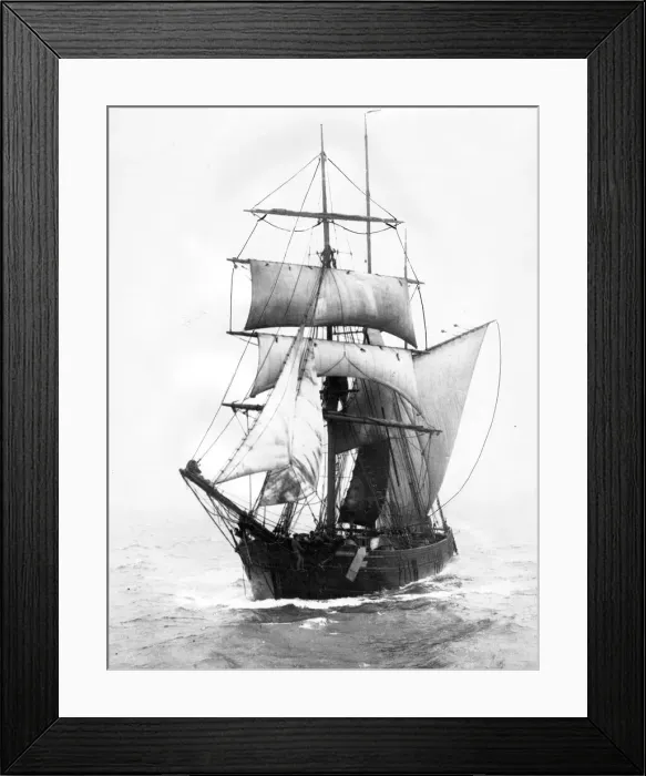 Framed Print : The sailing ship Waterwitch leaving Sunderland Harbour