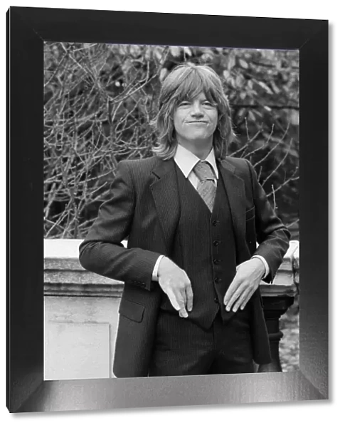 Robert Askwith modelling a suit. 9th November 1978