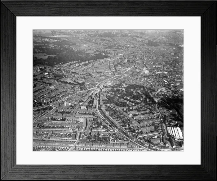 Framed Print : Aerial view of Ipswich in Suffolk. Circa 1930 Framed Print : Aerial view of Ipswich in Suffolk. Circa 1930