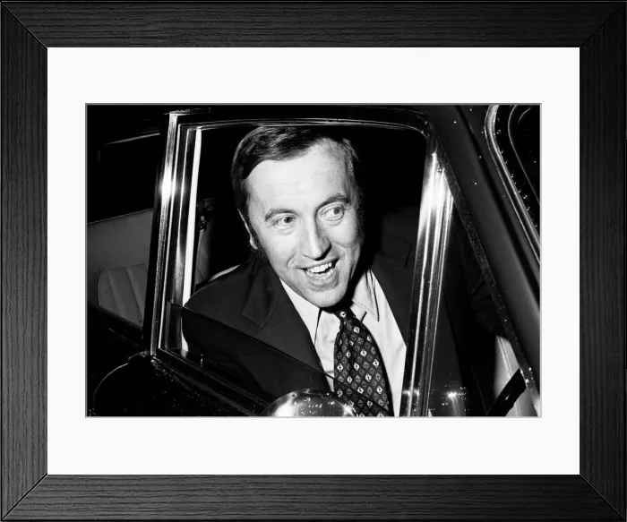 Framed Print : David Frost driving away from his London Home in his Bentley after splitting up with his Framed Print : David Frost driving away from his London Home in his Bentley after splitting up with his