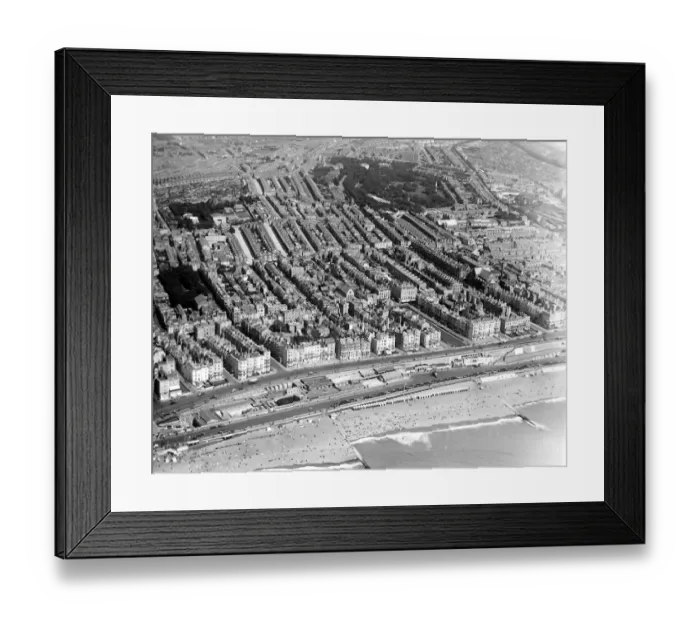 Framed Print : Aerial view of the sea front at Brighton September 1926 Framed Print : Aerial view of the sea front at Brighton September 1926