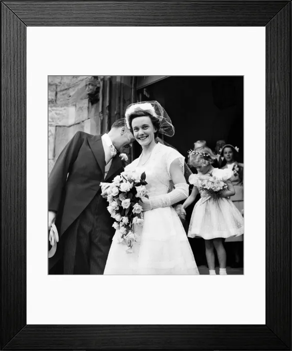 Framed Print : Wedding of Michael Higgs and Rachel Mary Jones. June 1952 C3271-001 Framed Print : Wedding of Michael Higgs and Rachel Mary Jones. June 1952 C3271-001