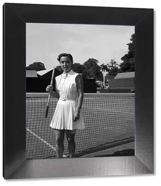 Mrs. Maria Weiss. seen here at the start of the Wimbledon. Tennis Championships