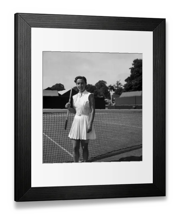Framed Print : Mrs. Maria Weiss. seen here at the start of the Wimbledon. Tennis Championships Framed Print : Mrs. Maria Weiss. seen here at the start of the Wimbledon. Tennis Championships