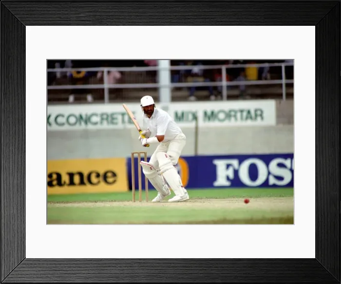 Framed Print : February 1990 90-1082-060 International Test Match Cricket. West Indies vs England