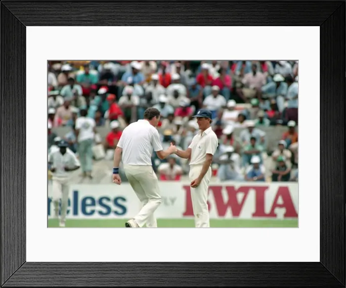 Framed Print : February 1990 90-1082-057 International Test Match Cricket. West Indies vs England