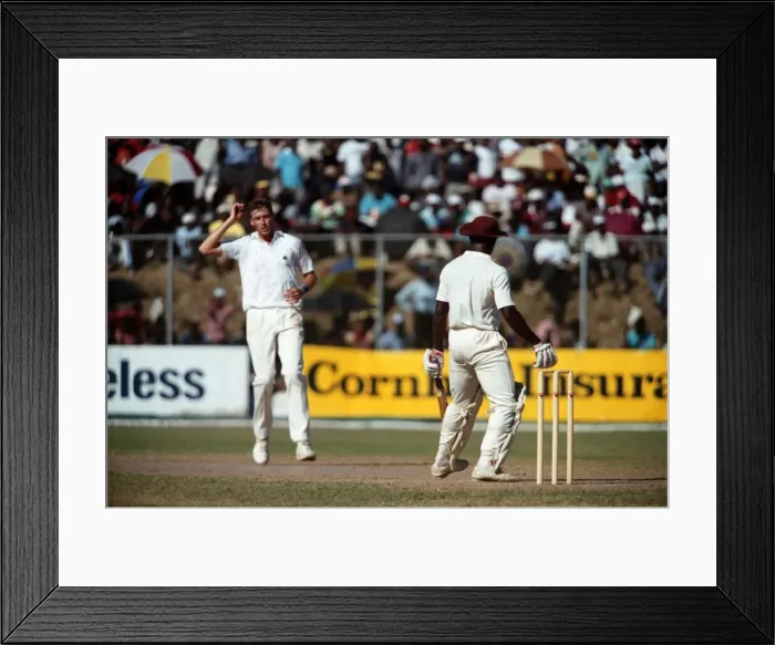 Framed Print : Cricket-3rd One Day International. West Indies v. England