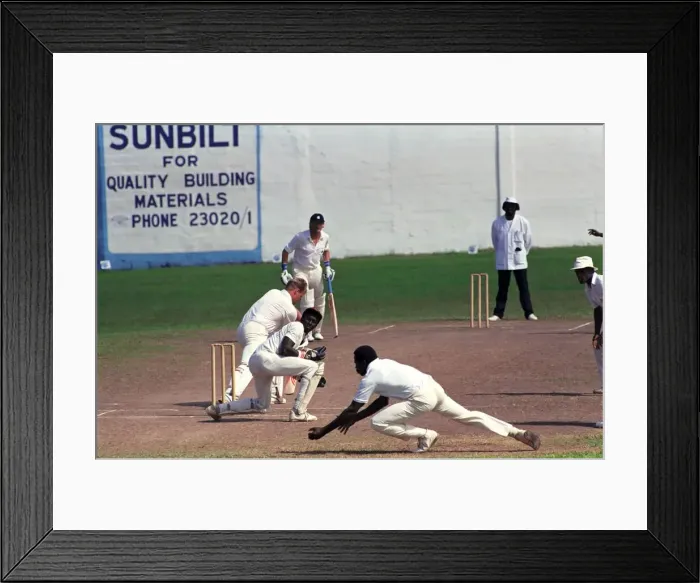 Framed Print : February 1990 90-1082-079 International Test Match Cricket. West Indies vs England Framed Print : February 1990 90-1082-079 International Test Match Cricket. West Indies vs England