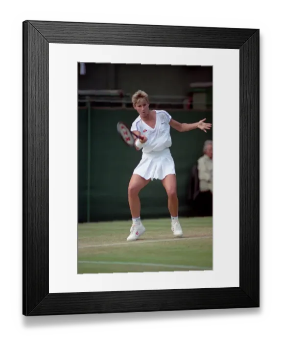 Framed Print : All England Lawn tennis Championships at Wimbledon Ladies Singles Chris Evert