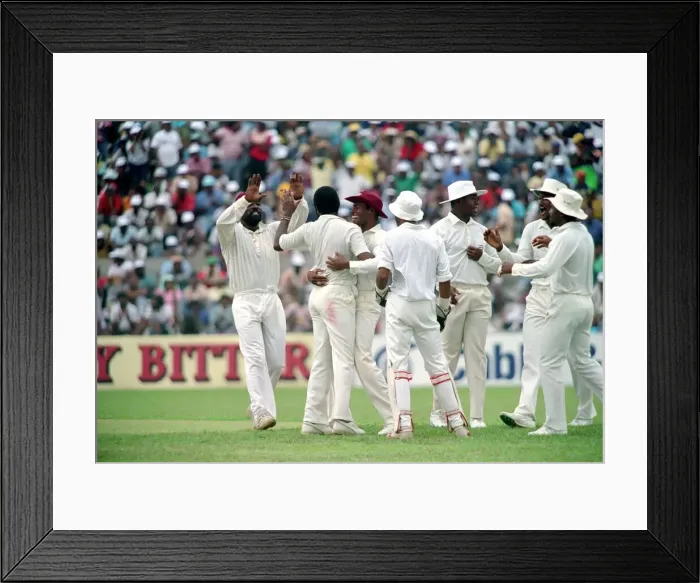 Framed Print : February 1990 90-1082-073 International Test Match Cricket. West Indies vs England Framed Print : February 1990 90-1082-073 International Test Match Cricket. West Indies vs England