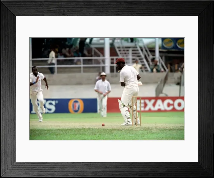 Framed Print : February 1990 90-1082-100 International Test Match Cricket. West Indies vs England Framed Print : February 1990 90-1082-100 International Test Match Cricket. West Indies vs England