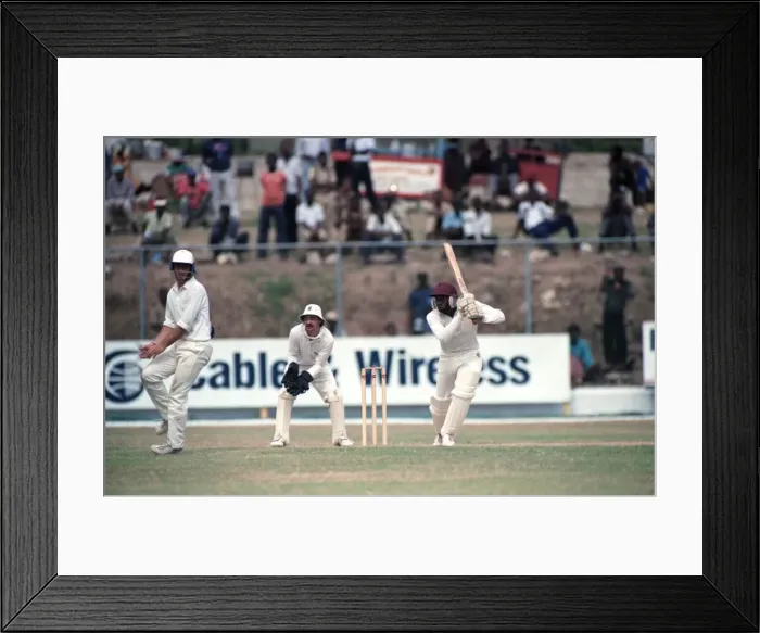 Framed Print : Cricket - Test. England v. Jamaica. February 1990 90-1064A-063 Framed Print : Cricket - Test. England v. Jamaica. February 1990 90-1064A-063