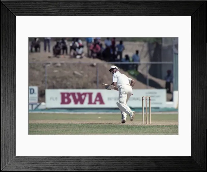 Framed Print : Cricket - Test. England v. Jamaica. February 1990 90-1064A-054 Framed Print : Cricket - Test. England v. Jamaica. February 1990 90-1064A-054