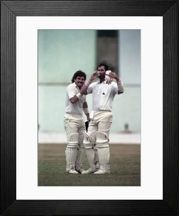 Framed Print : Cricket - Test. England v. Jamaica. February 1990 90-1064A-029 Local Caption Framed Print : Cricket - Test. England v. Jamaica. February 1990 90-1064A-029 Local Caption