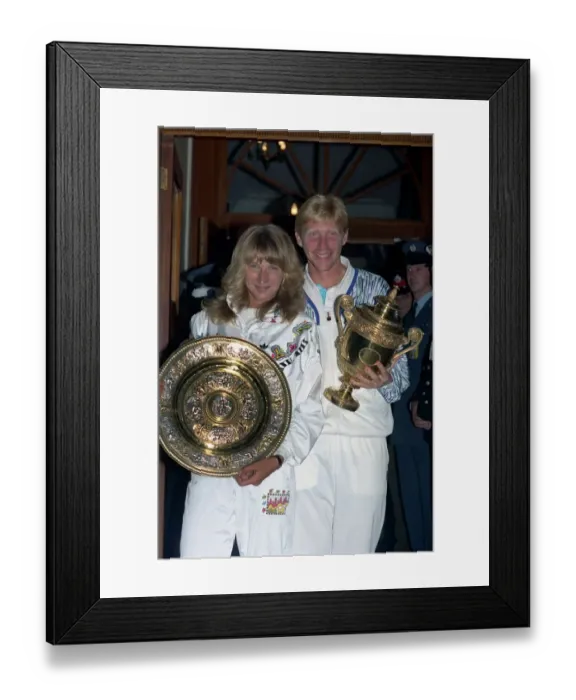Framed Print : All England Lawn Tennis Championships at Wimbledon West German champions Steffi Framed Print : All England Lawn Tennis Championships at Wimbledon West German champions Steffi