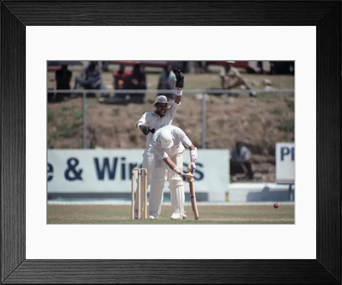 Framed Print : Cricket - Test. England v. Jamaica. February 1990 90-1064A-012 Local Caption Framed Print : Cricket - Test. England v. Jamaica. February 1990 90-1064A-012 Local Caption
