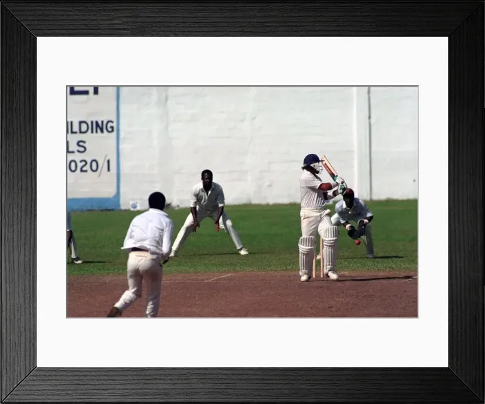 Framed Print : Cricket. England v. Windward Island. March 1990 90-1308A-096