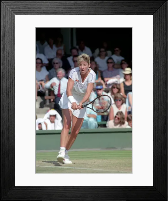 Framed Print : All England Lawn tennis Championships at Wimbledon Ladies Singles Chris Evert