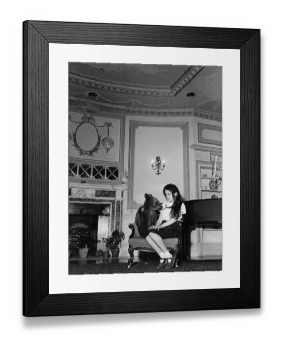 Framed Print : Animals Bears Friendship. Ted and his 11-year-old friend Susan Griffiths stop for a rest Framed Print : Animals Bears Friendship. Ted and his 11-year-old friend Susan Griffiths stop for a rest