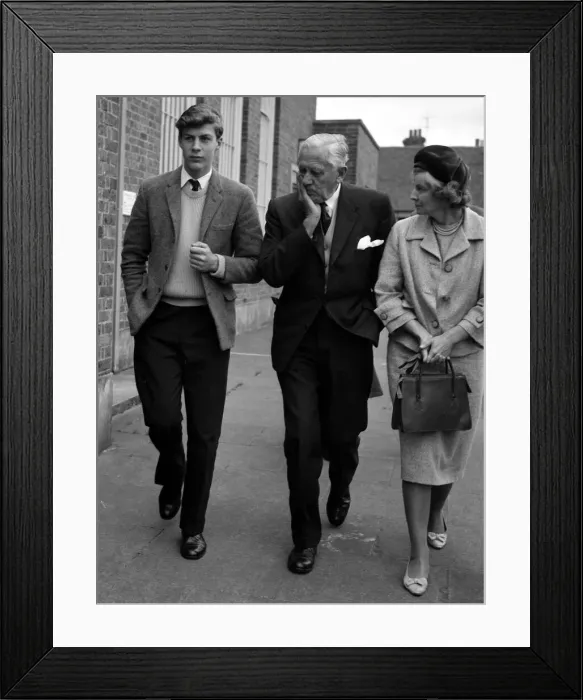 Framed Print : Ranulph Twisleton Wickham Fiennes seen here with his godfather Sir Ernest Gowers Framed Print : Ranulph Twisleton Wickham Fiennes seen here with his godfather Sir Ernest Gowers