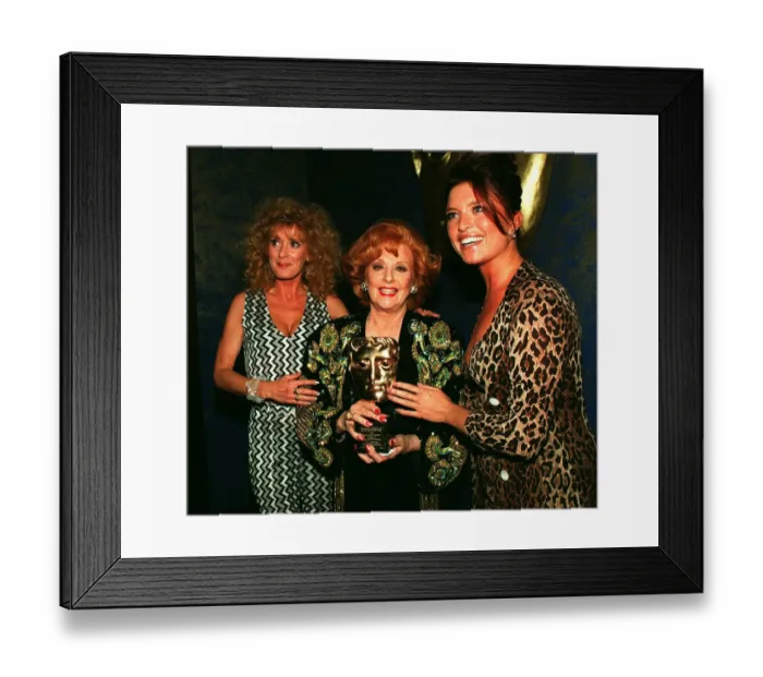 Framed Print : Beverley Callard Barbara Knox and Tina Hobley stars of Coronation street with the Lew Framed Print : Beverley Callard Barbara Knox and Tina Hobley stars of Coronation street with the Lew