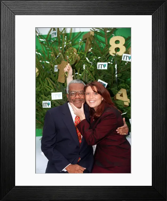 Framed Print : Trevor McDonald Newsreader December 1997 ITV and the National Missing Persons Helpline