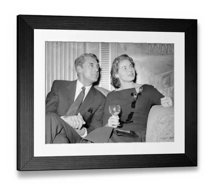 Framed Print : Ingrid Bergman November1957 London with Cary Grant