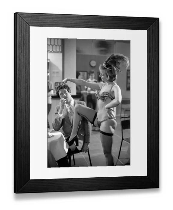 Framed Print : Pinewood Studios for film nCarry on Behindi: Jenny Cox a comedy actress who had to learn