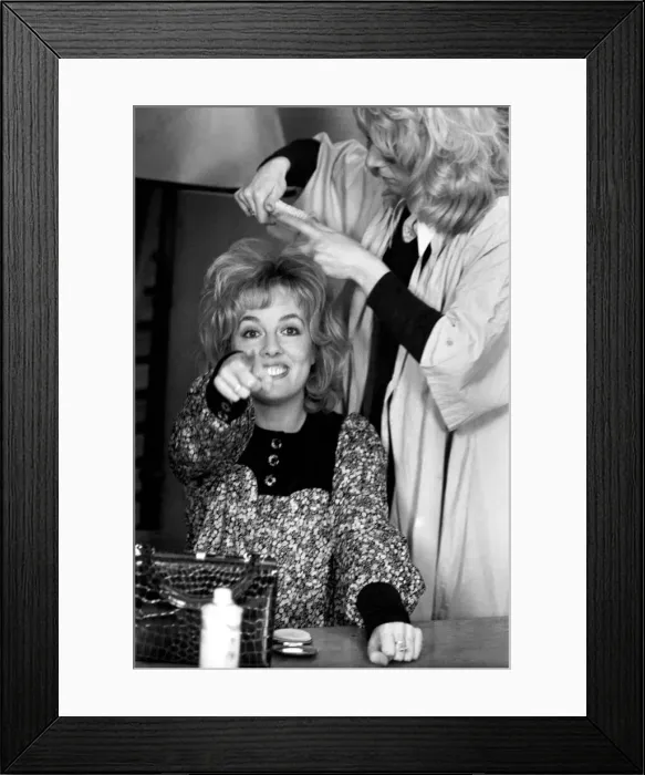 Framed Print : Thats life. Returns to B. B. C. 1. Esther Rantzen is prepared by a make-up girl Framed Print : Thats life. Returns to B. B. C. 1. Esther Rantzen is prepared by a make-up girl