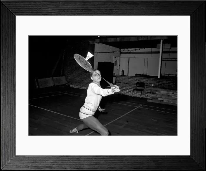 Framed Print : Badminton. Champion. Gillian Gilks. March 1975 75-01482-010 Framed Print : Badminton. Champion. Gillian Gilks. March 1975 75-01482-010