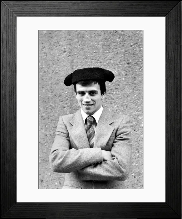Framed Print : Sport: Boxing: Boxer Charlie Magri poses wearing a matadors hat Framed Print : Sport: Boxing: Boxer Charlie Magri poses wearing a matadors hat