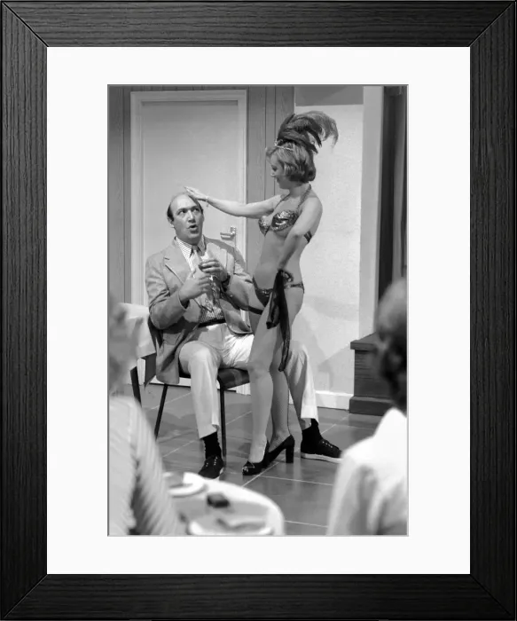 Framed Print : Pinewood Studios for film nCarry on Behindi: Jenny Cox a comedy actress who had to learn