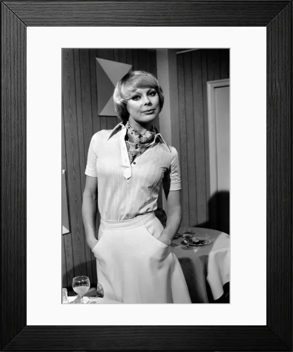 Framed Print : Pinewood Studios for film nCarry on Behindi: Jenny Cox a comedy actress who had to learn