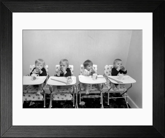 Framed Print : Babies. Massey Quads. Now we are nearly one. Last Easter the Massy Quads hit